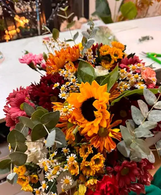 Ramo de girasoles en Leganes